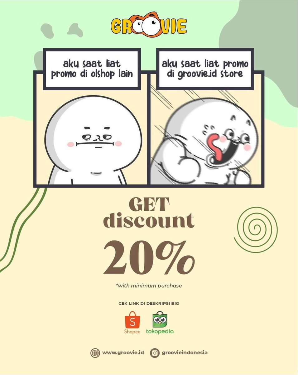 groovieidn's tweet photo. YEAR n SALE Order tshirt groovie sekarang banyak untungnya. Bisa dapet discount 20% all item 😍 dengan minimal transaksi. Buruan cek link dideskripsi ya 🥰 #Pokemon #groovie #Indonesia #localpride #Tokopedia #ShopeeID #tbtb #twitter https://t.co/IcKJ99O9bk