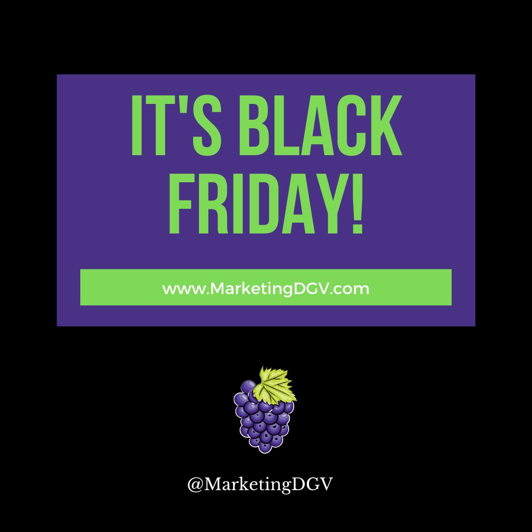 MarketingDGV's tweet photo. It's Black Friday!

What is your favorite things about Black Friday?

#BlackFriday #DayAfterThanksgiving #Marketing #Business #Sales https://t.co/gYH3zCLaMh