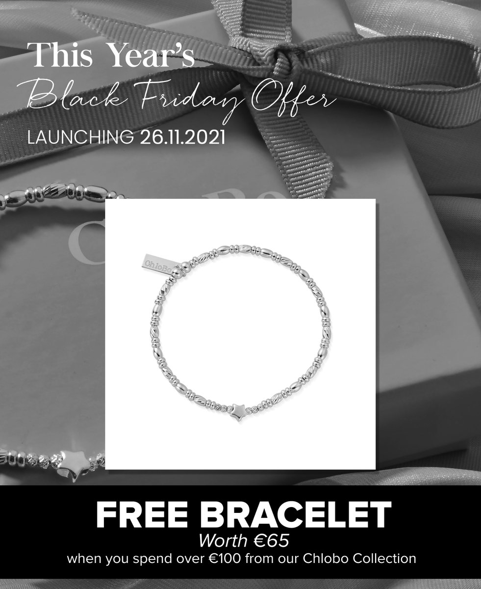 ⚡ Spend €100 on Chlobo and receive this bracelet worth €65 for free - WHILE STOCKS LAST ⚡ Make the most of your Chlobo purchase but hurry as we only have a limited amount available 👉 tinyurl.com/24vcjxuh #BlackFriday2021 #BlackFriday #BF21 #McElhinneys