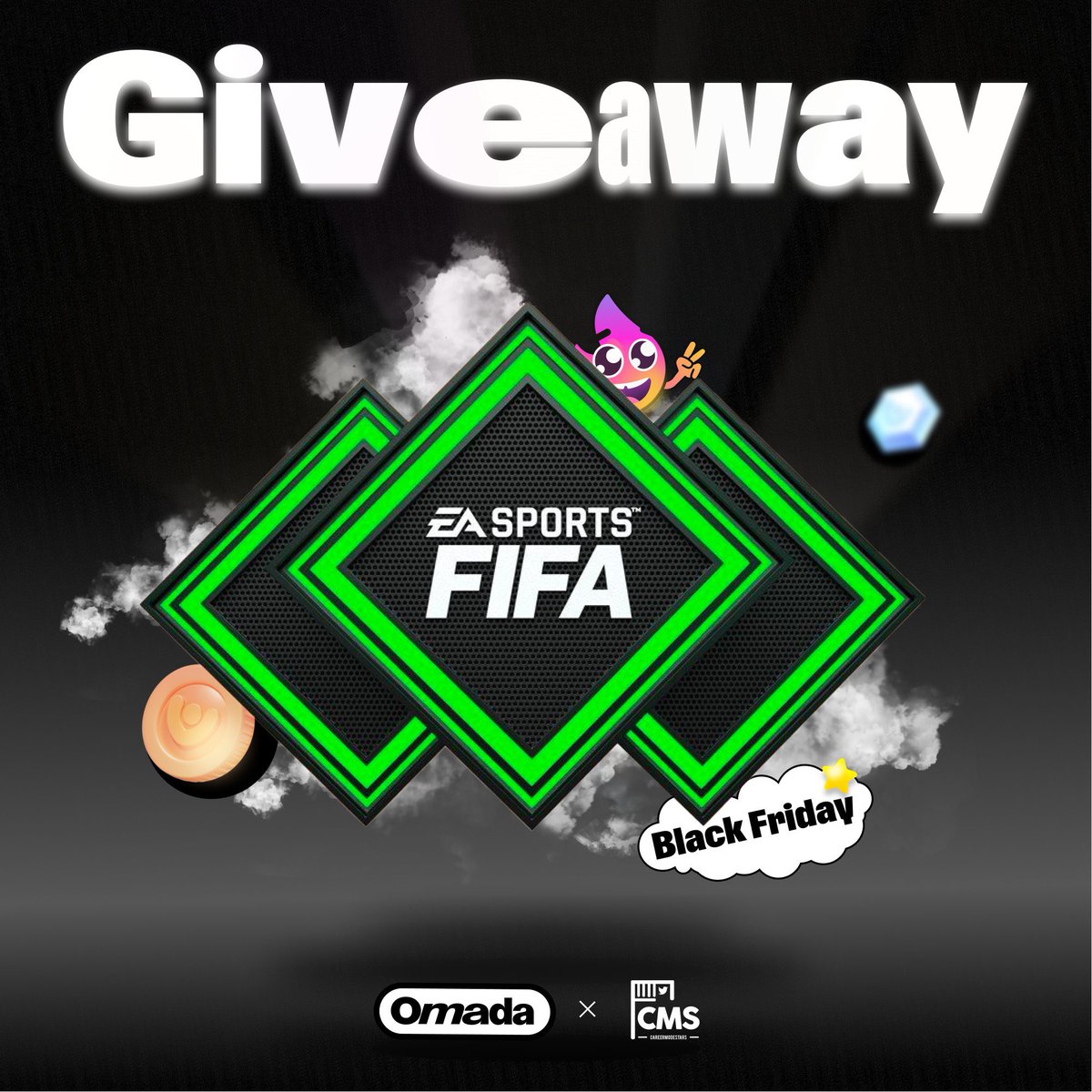 CareerModeStars's tweet photo. 🚨 4600 FIFA POINTS GIVEAWAY 🚨
Alongside Omada, we're offering you a special chance this Black Friday!
😍To enter:
🔄 Retweet this tweet
🤝 Follow @Omada_UK + @CareerModeStars
Winner will be announced on Dec 2nd. Good luck!
#OMADAY https://t.co/SxNjjoh1wG