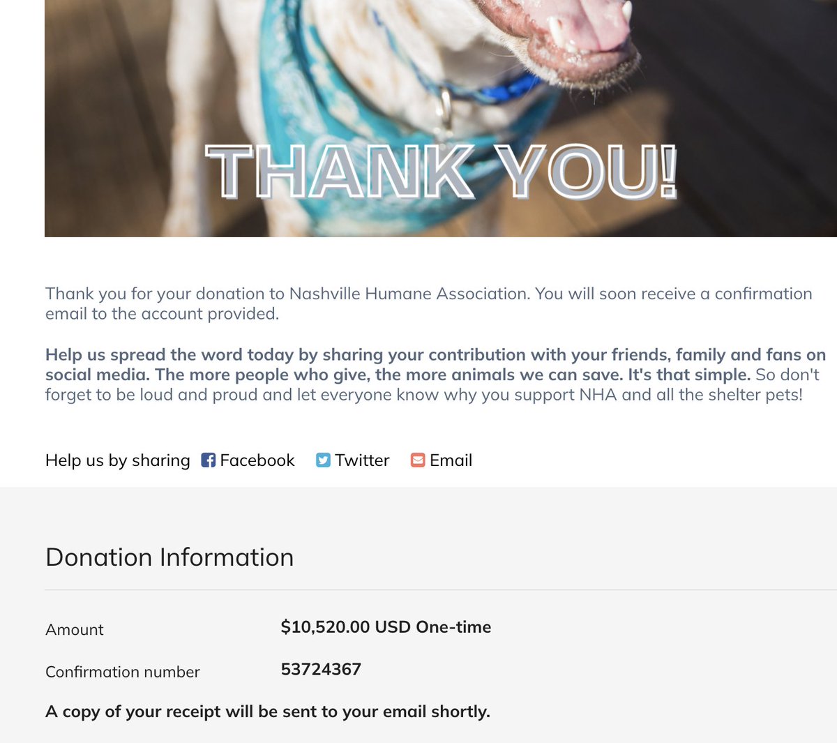 Still can't believe my luck with that parlay. I want to share my good fortune with some nonprofits making a real impact locally here in Nashville. This morning I donated $10k each to @thistlefarms <a href="/NashvilleRescue/">nashvillerescue</a> <a href="/nashvillehumane/">Nashville Humane</a> <a href="/nashfoodproject/">NashvilleFoodProject</a> and <a href="/SafeHavenTN/">Safe Haven</a>