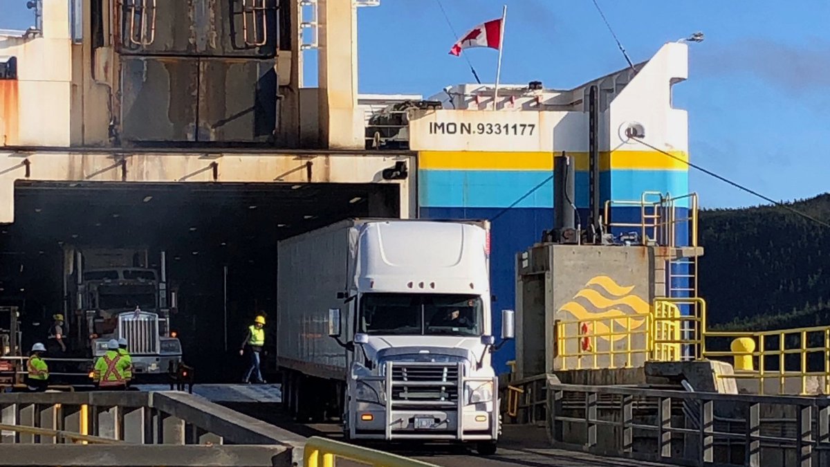 The Blue Puttees has arrived in Argentia carrying essential food and produce, mail and other items to keep the supply chain open.