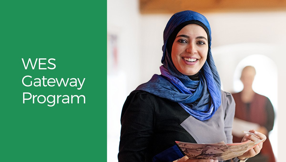WESCanada's tweet photo. #SaveTheDate for the WES Gateway Program webinar on December 9 at 2:00 p.m. EST., to learn how displaced individuals can get a credential evaluation report through the program. Sign up to attend the last WES Gateway webinar of 2021: https://t.co/KkndeXXeaV #WithRefugees 1/2 https://t.co/iAMb52yt5j
