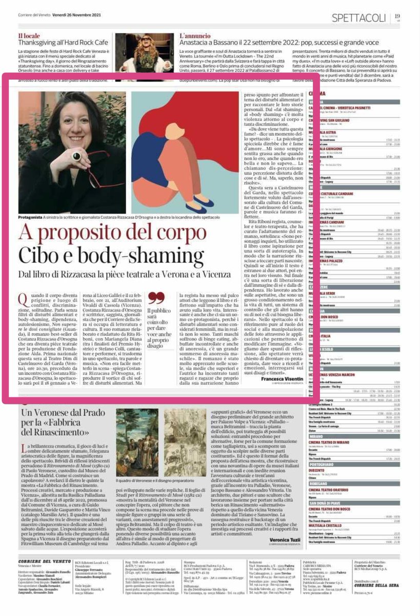 gardadigital's tweet photo. 🎭 Debutto nazionale 🇮🇹 al #TeatroDIM di Castelnuovo del Garda per 
NON SUPERARE LE DOSI CONSIGLIATE dal romanzo di
@CostanzaRdO 
Biglietteria on line 👇 https://t.co/n6gqu5OgmF https://t.co/3eZeUWRozt