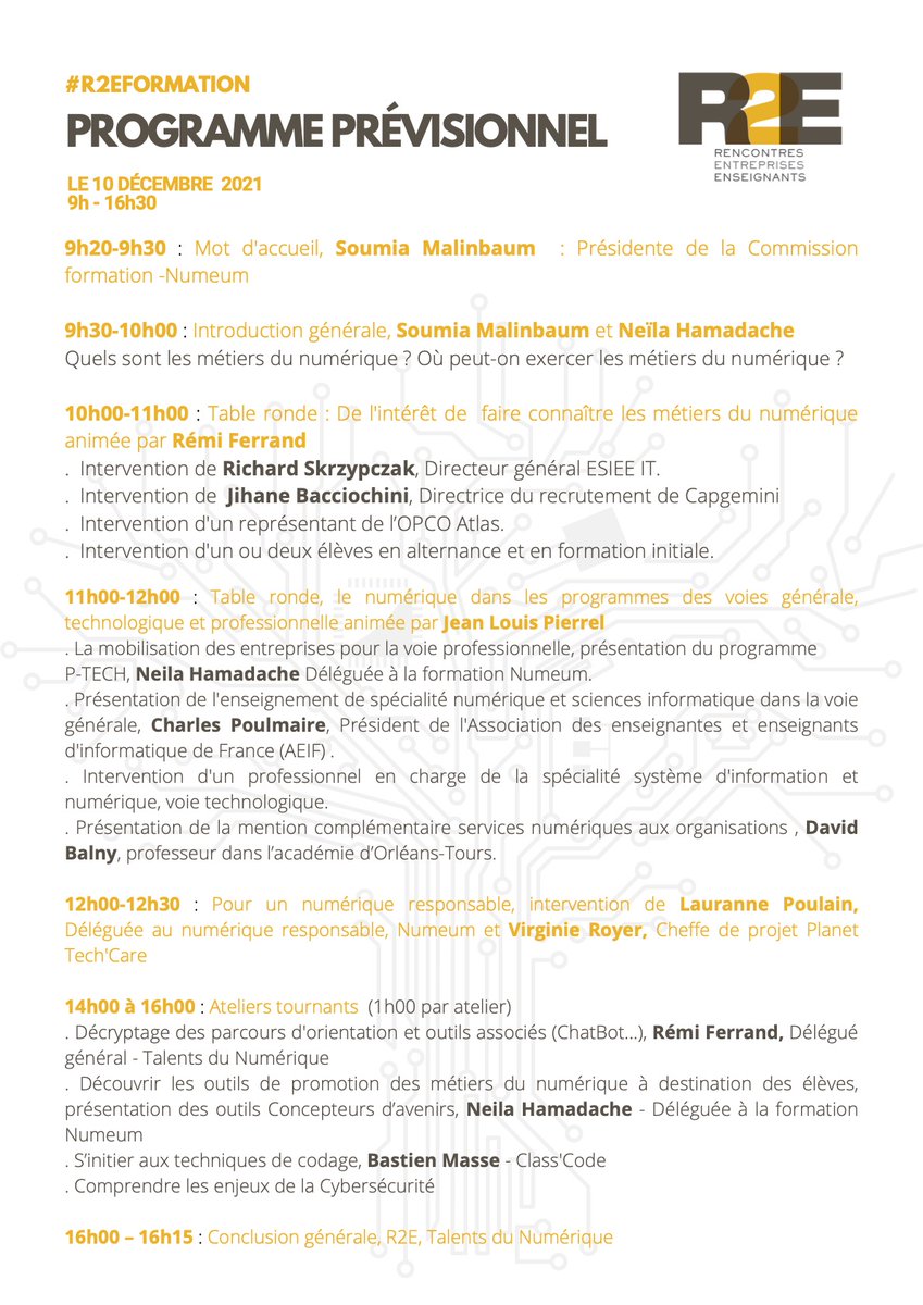 Rencontres2e's tweet photo. En partenariat avec
@OpcoAtlas @numeum_ @talentsdunum @ConceptdAvenirs, @Rencontres2e organise une formation sur le #numérique, bâtisseur d'#avenir le 10/12 à 9h. Formation ouverte aux enseignants de la #voiegénérale, #voietechnologique et de la #voiepro
https://t.co/dOdxRa8vcN https://t.co/F7sJdpy5Cq