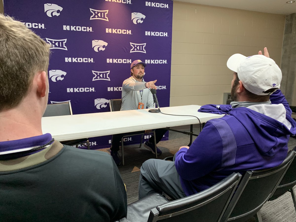 KStateVDO's tweet photo. Last 2021 regular season game for Tenacious V. Last regular season game of @Heinzcollyn career. Been a pleasure. Thanks so much for your dedication to the department and #KStateFB. #EMAW https://t.co/nhCRcvaf6V