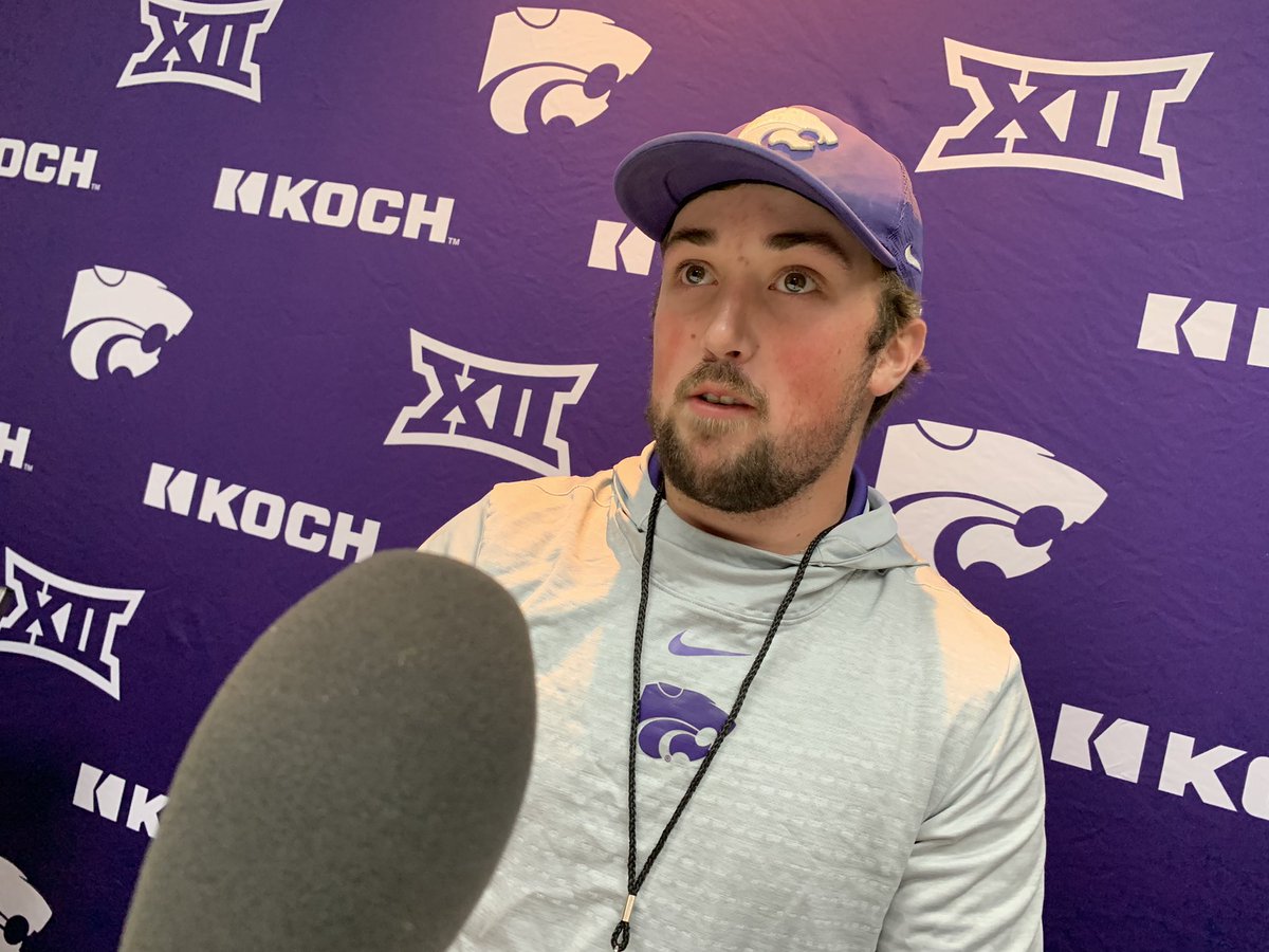 KStateVDO's tweet photo. Last 2021 regular season game for Tenacious V. Last regular season game of @Heinzcollyn career. Been a pleasure. Thanks so much for your dedication to the department and #KStateFB. #EMAW https://t.co/nhCRcvaf6V
