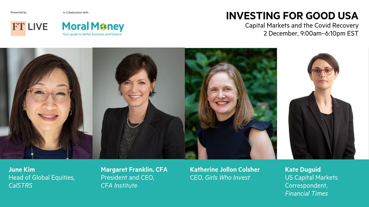 ftlive's tweet photo. Put simply - Women are still under-represented in the asset management sector. Join the panel at #FTGood next week as they examine the challenges the sector faces in moving towards gender equality and discuss possible solutions with @kateduguid. Register:  https://t.co/l8Hmzf2nYJ https://t.co/C130Y4Qi0z