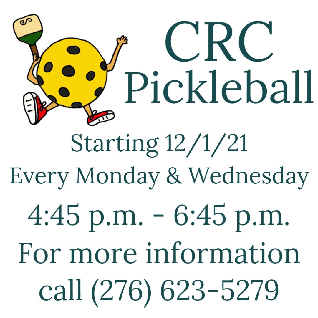 Beginning on 12/1/21 we will have Pickleball in the gym from 4:45 - 6:45 p.m. on Mondays and Wednesdays. We hope that you will come and check it out.