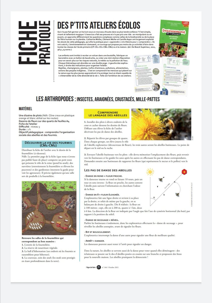 Merci beaucoup @Lagedefaire pour cet article sur notre ouvrage L'environnement en s'amusant! #education #livrepedagogique #edd #odd #educationalenvironnement #environnement #deboecksuperieur <a href="/_Clement_Muller/">Clément Muller</a> #enseignant #ecole #livre #nature