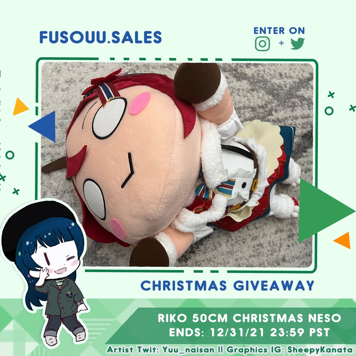 fusouusales's tweet image. 🎄 Christmas Giveaway 🎄 
🎹 Riko Sakurauchi Christmas Nesoberi 🎹 
How to enter:
⭐Follow @fusouusales &amp;amp; @fusouu
⭐RT this post (No QRT)
⭐International
⭐Additional entries on Instagram!
#lovelive #Aqours #桜内莉子
