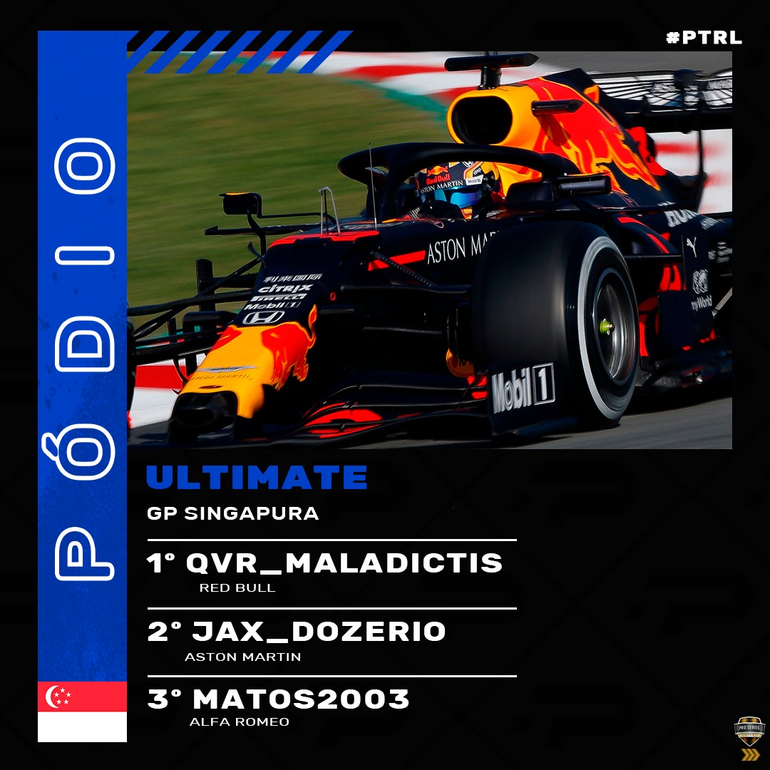 ptracingleague's tweet photo. 🥇🥈🥉 PÓDIOS DA SEMANA - PS 🥉🥈🥇
E estes são os pódios da semana do GP - SINGAPURA!
#PTRL #F1 #F1LEAGUE #PC #ULTIMATE #TEMPORADA7 #SEASON7 #RTP #RTPARENA #SIMRACINGCOIN #E2TECH https://t.co/TKcopZsvQx
