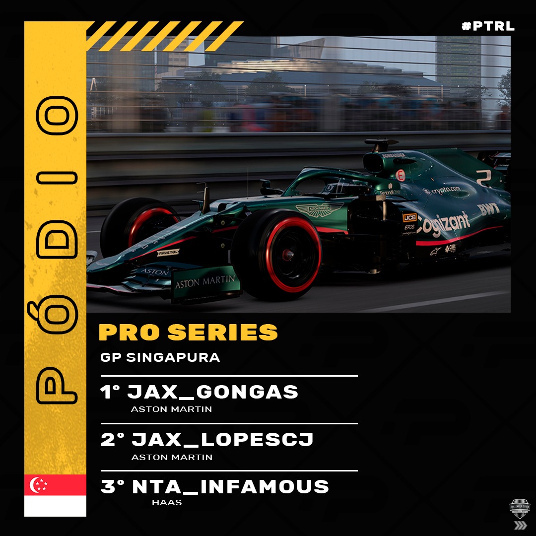 ptracingleague's tweet photo. 🥇🥈🥉 PÓDIOS DA SEMANA - PS 🥉🥈🥇
E estes são os pódios da semana do GP - SINGAPURA!
#PTRL #F1 #F1LEAGUE #PC #ULTIMATE #TEMPORADA7 #SEASON7 #RTP #RTPARENA #SIMRACINGCOIN #E2TECH https://t.co/TKcopZsvQx