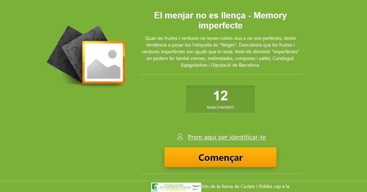 residuscat's tweet photo. Dins del portal de recursos de què disposem, podeu trobar tot un seguit de jocs per aprendre més sobre la prevenció de #residus

Us animem a jugar-hi! 👇
https://t.co/TB243hjJus

@2EWWR #EWWR #ewwrcat #ewwr2021 #ComunitatsCirculars #CircularCommunities #BlackFriday https://t.co/HbaemM1uIR