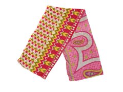 Vintage Kantha Scarf Cotton Bandana Sew Long Reversible Scarf Hijab Scarves SM81