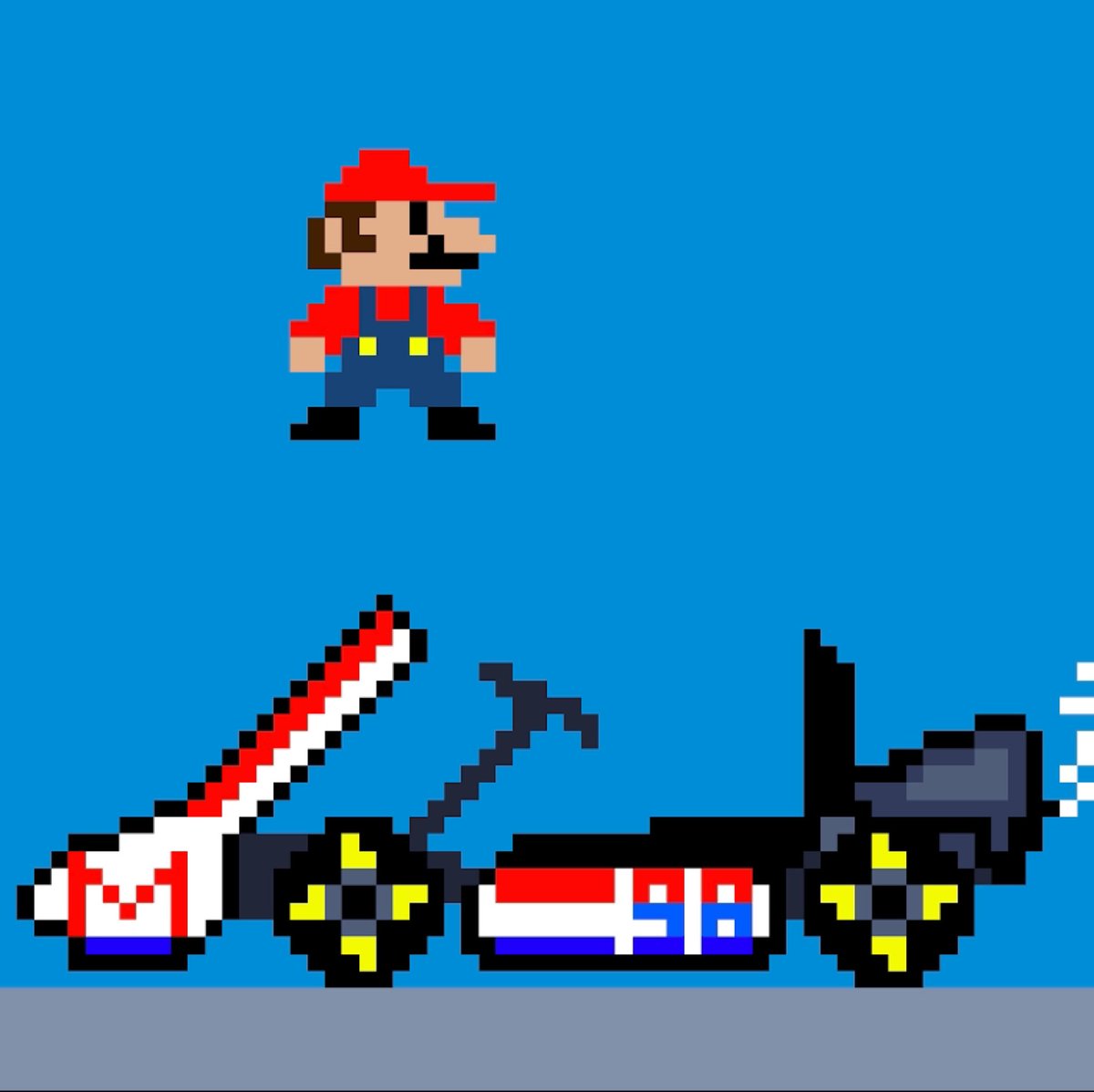 drivernft's tweet photo. #98 dedicated Mario #nft #pixelnft #NFT  #NFTartists #NFTCommunity https://t.co/k0vlLESlNz