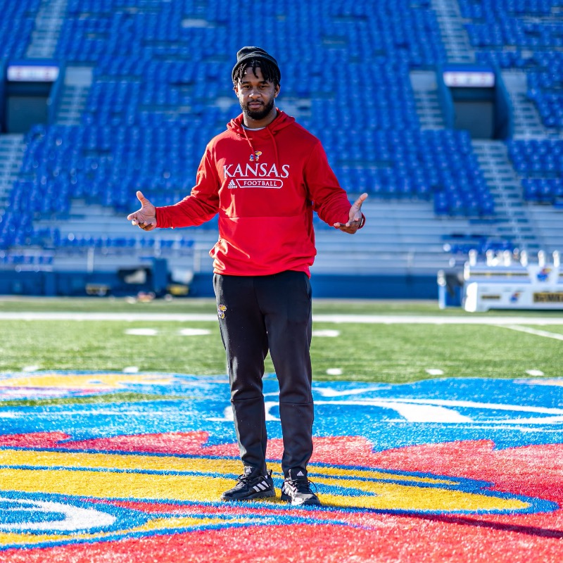 KU_Football's tweet photo. "I’ve accomplished one of my childhood dreams. Growing up in Kansas and watching KU football, it was always something that I told myself I was going to do someday."  @Nick3Channel 

Ahead of Senior Day tomorrow, we thank the 15 seniors for everything they did for #KUfball  🙌
