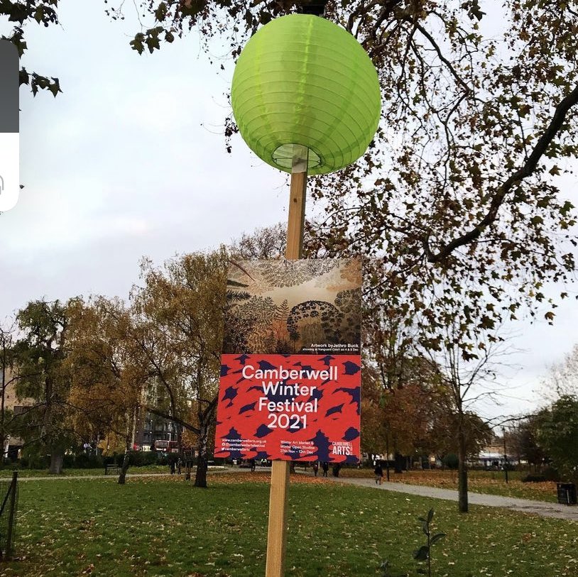 Signs are up for the Camberwell Winter Festival! 

It starts tomorrow with a market on Camberwell Green with 80+ stalls and Open Studios all across Camberwell! 

Brochure here: shorturl.at/yHQ04