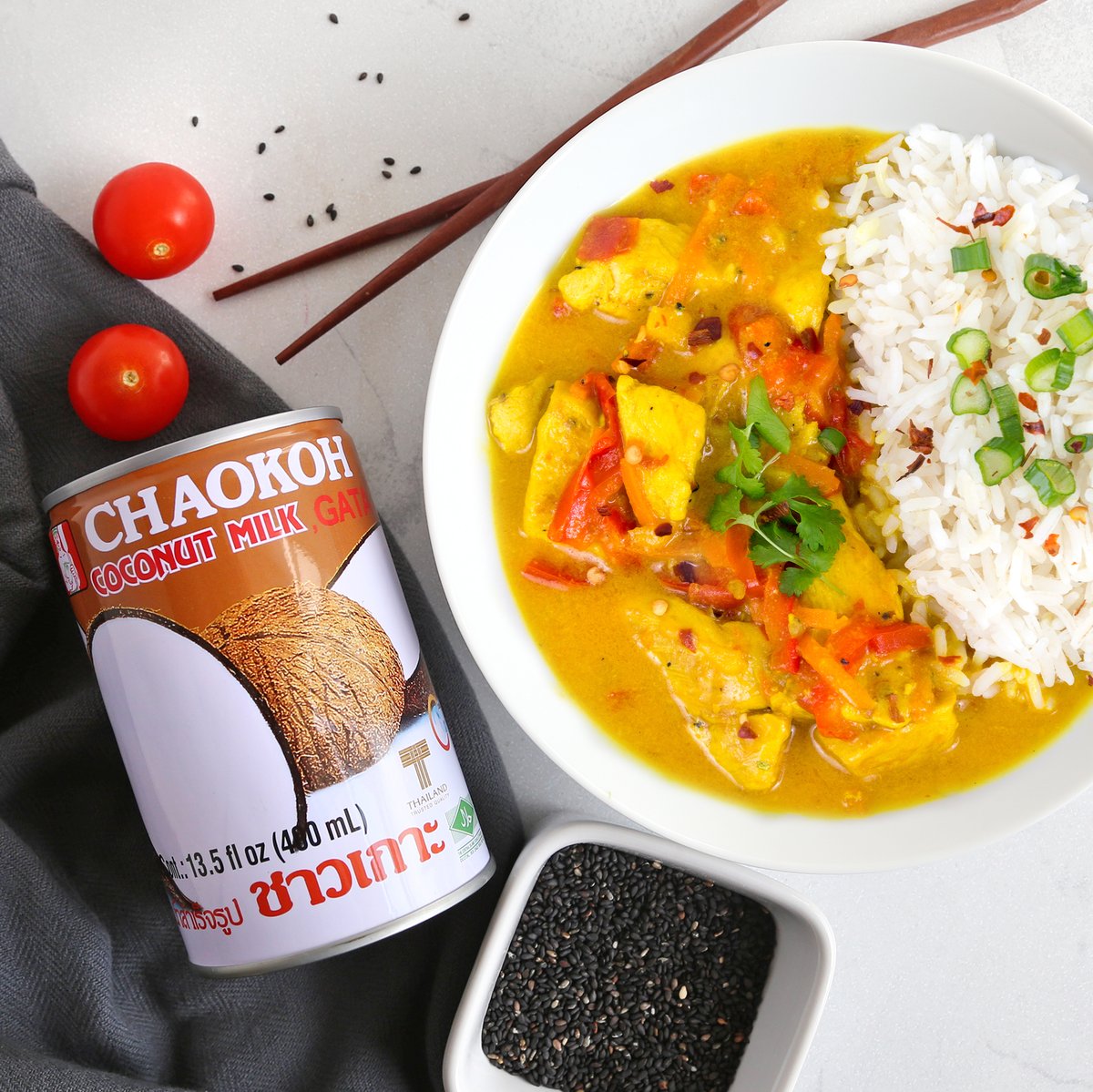 Like the sound of a creamy Coconut Chicken #Curry? A delicious dish, combining #CoconutMilk with different fragrant spices, to create a thick and flavour-packed sauce - it's just perfect for the weekend. Check out the recipe on our Facebook page 😍

facebook.com/ChaokohUK