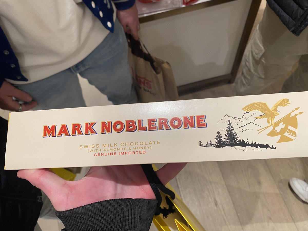 What’s wrong babe, you’ve hardly touched your Mark Noblerone