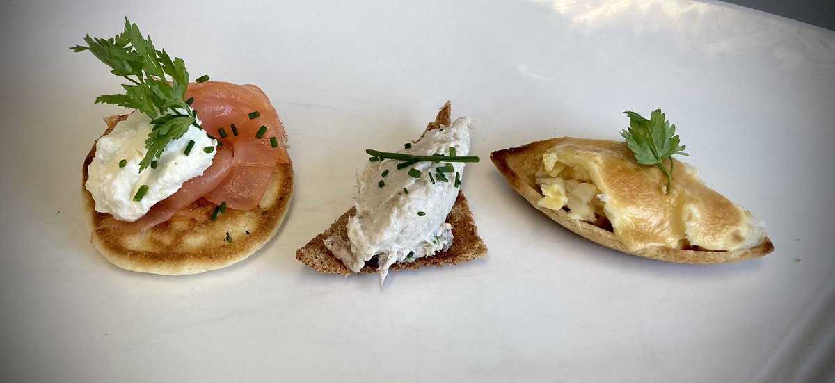 HopwoodChef's tweet photo. Some of the dishes produced this week by our level 3’s @hopwoodhall smoked fish canapés, roast breast of chicken with a wild mushroom and chicken tortellini, braised red cabbage &amp; carrots. Apple and blackberry crumble tart with Earl grey tea ice cream. https://t.co/OAewHXlkwi