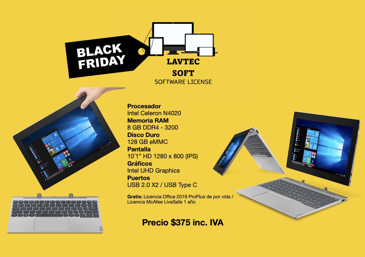 Tu oportunidad de tener la portabilidad de una Tablet y la fuerza de una PC.

Información ℹ️ wa.link/zsb9xf