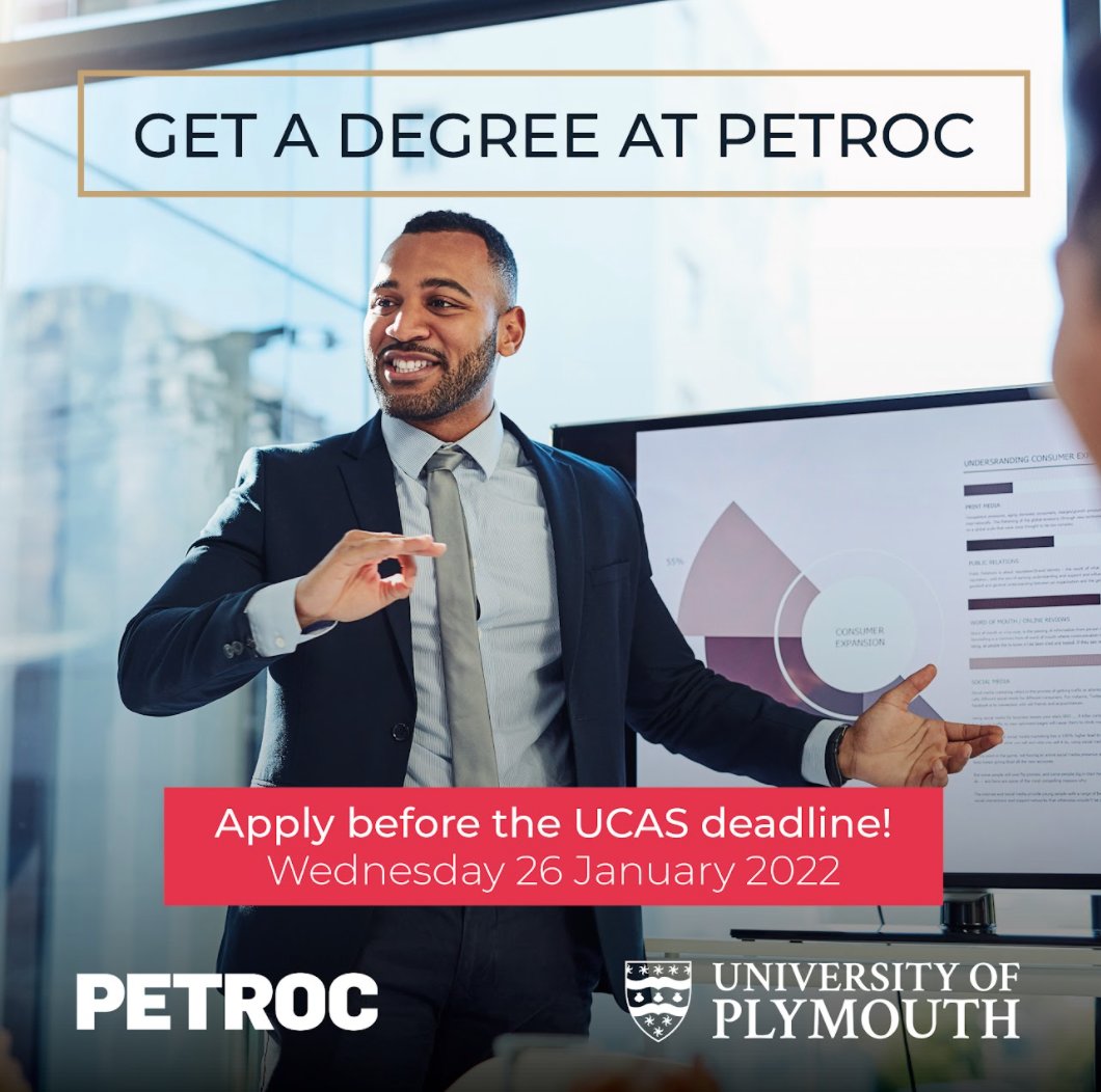 Get a Foundation Degree in Business. This course is designed for anyone who would like to improve their current skills through degree-level study and aims to meet the employment needs of local businesses. 

Apply before the UCAS deadline on the 26 January: bit.ly/30UEPZK