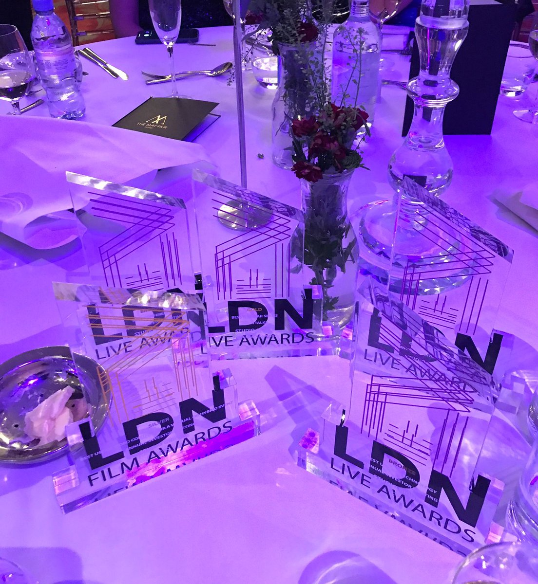 studiogiggle's tweet photo. It was great to be back at the @EVCOMUK Live and Film awards last night and we were very very happy to walk away with 5 trophies; 1 gold, 1 silver and 3 bronze. Itโs safe to say there were a couple of sore heads this morning #EVCOMawards https://t.co/p2KKiqGK3c
