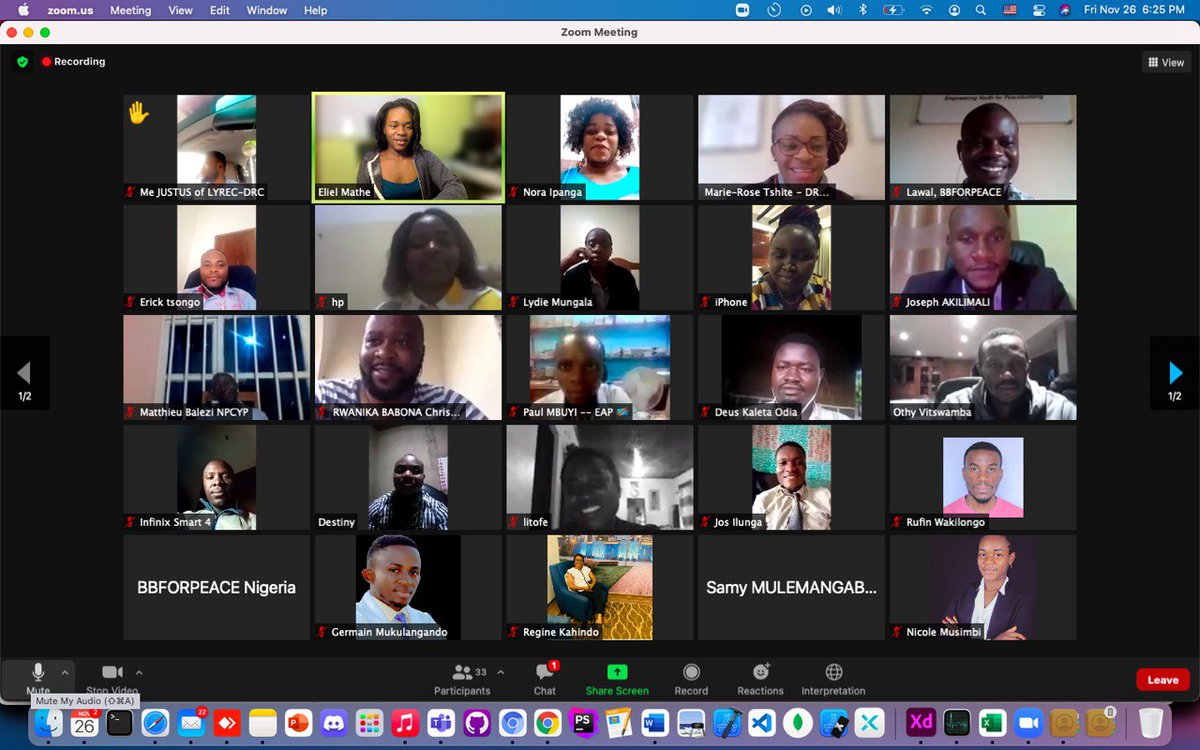 EmBiPaulNehemie's tweet photo. Fin des échanges entre les Coalitions #JPS #JeunessePaixSécurtité Nigéria 🇳🇬 et RD Congo 🇨🇩
Beau retour d'expériences de #bbforpeace Nigeria.
@BunkuluYves
@EAP_FOPAHI
@TBarbaut
@DNyamugabo
@IrisNzolantima
@sylvain_obedi
@JeunesseCN_RDC
@us_ypscoalition
@GrEtumba https://t.co/kMHXH9z5fY
