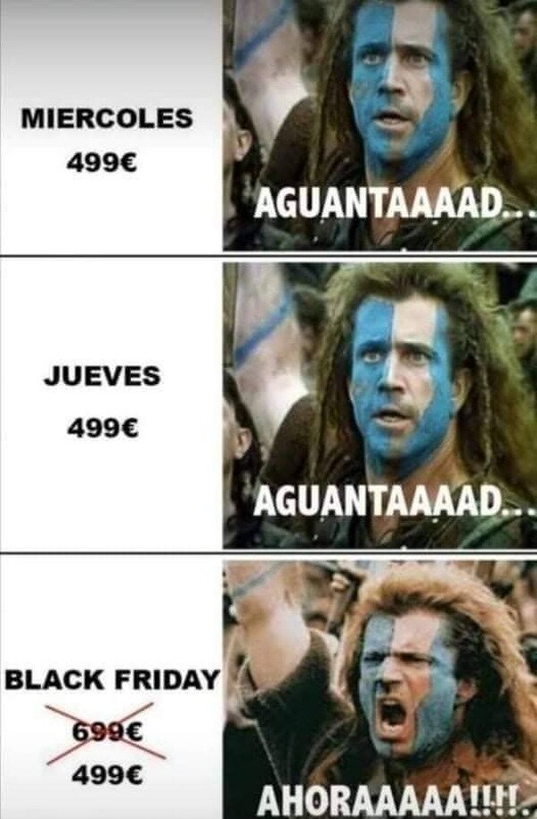 A veces el black friday suele ser así, aunque no deja de tener su encanto.