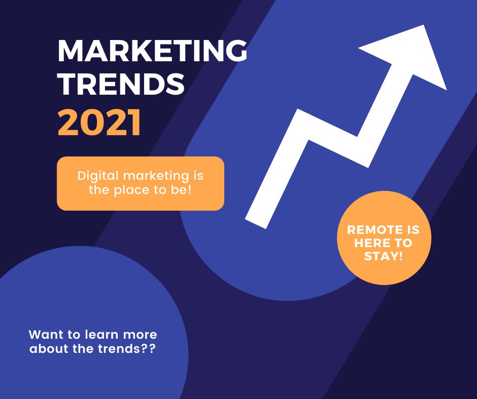 thinkholmes's tweet image. Marketing trends for 2021! Do you know them? Here is a couple:
1. Remote is here to stay! People enjoy and are wanting to work at home!
2. Digital marketing is being utilized more and more by businesses!!

#marketingtrends2021