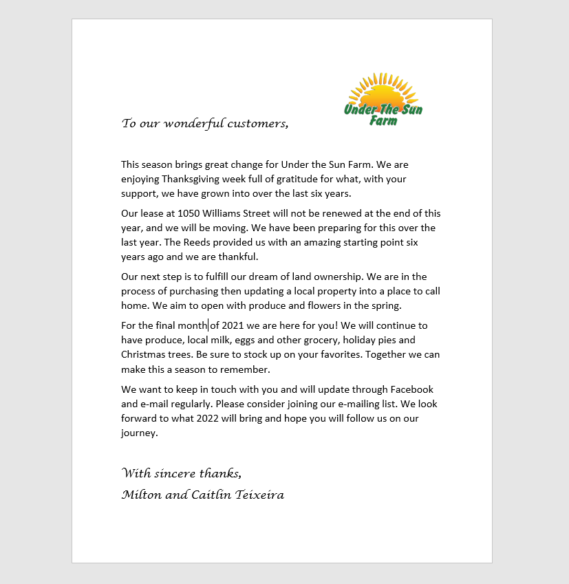 Under the Sun Farm tweet media