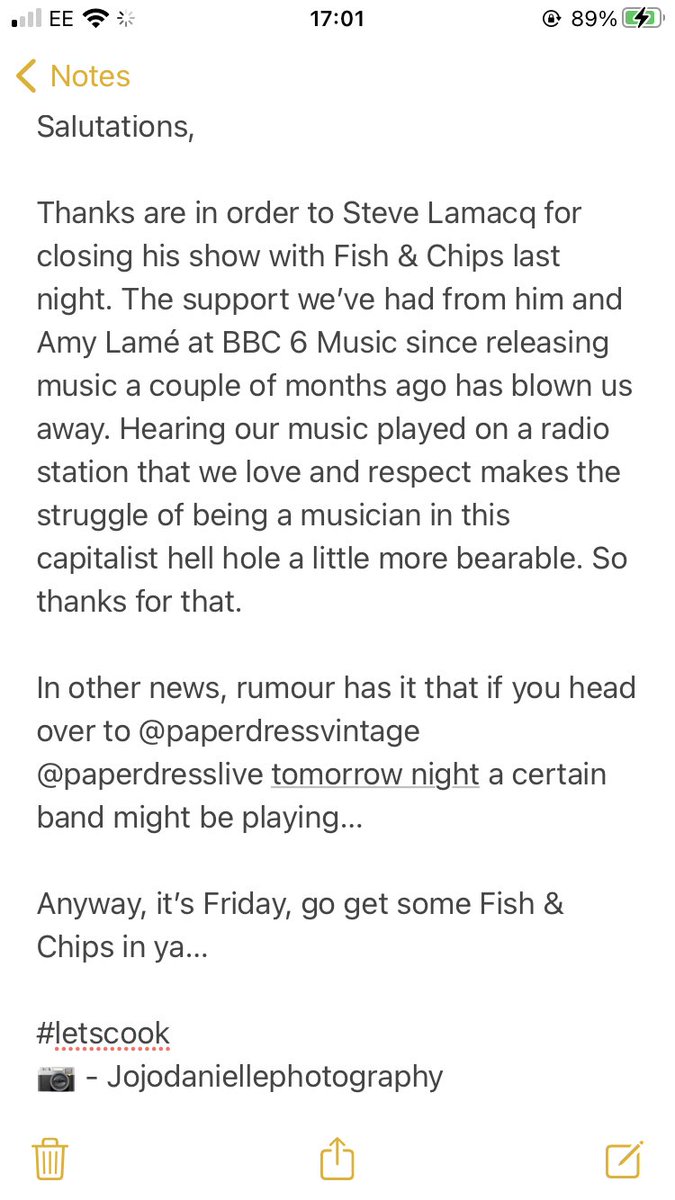 AverageLifeCom1's tweet photo. Cheers @steve_lamacq @amylame @BBC6Music https://t.co/aXeLgk9MCX