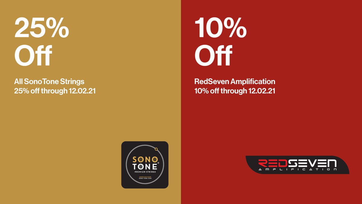 sonotonestrings's tweet photo. @sonotonestrings &amp; @RedsevenA 
#blackfriday #sale 

25% off all #sonotonestrings
10% of all #redsevenamplification
Through 12.02.21

#guitarstrings #bassstrings #amplifiers #guitarpedals #basspedals #guitardevices
https://t.co/3WBZ4aFynF
https://t.co/evXZrIw4je https://t.co/XPsCRCSddK