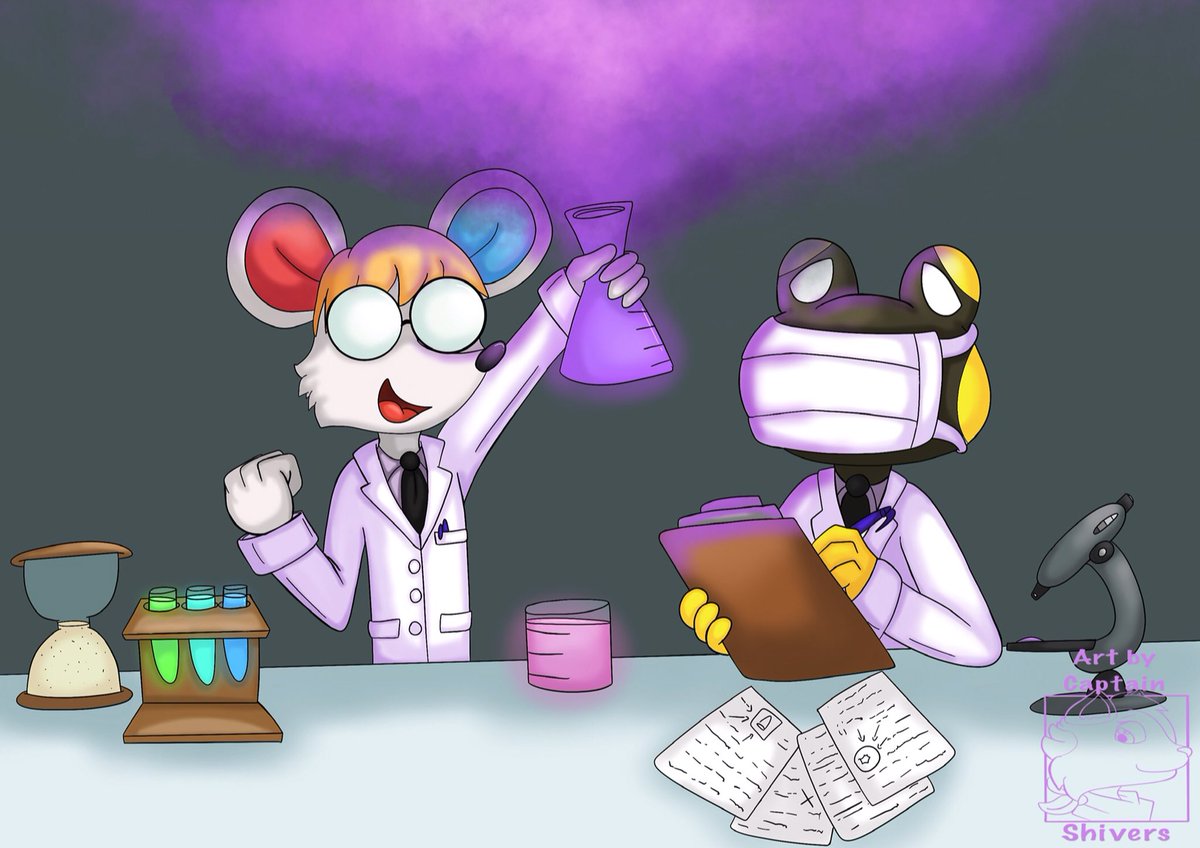 Captain_Shivers's tweet photo. Science buddies! 🧪
#AnimalCrossing #ACNH #AnimalCrossingNewHorizions #Petri #Raddle #Fanart #FanArtFriday https://t.co/kja5Ia79B3