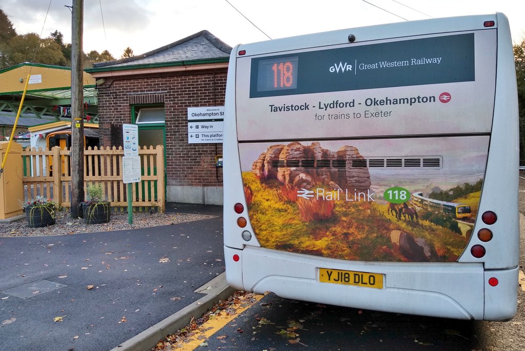watfordgap's tweet photo. Impressed with the work @networkrailwest & @GWRHelp have done to restore the line to #Okehampton. Smooth journey & good numbers travelling - also on connecting bus which we tried to town. #IntegratedTravel cc @okerailofficial @martinfclarke @DCRailPart @GWRLuke #CommunityRail https://t.co/MZLH3mNDmZ