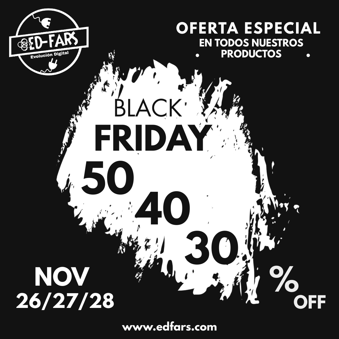 edfars_oficial's tweet photo. Llegaron los Black Days a ED-FARS, con el 50-40-30 % off. (solo mercadería seleccionada).
3 Días de full descuentos, visítanos porque lo bueno empieza desde hoy 26/27/28 #blackdays
 1.-𝐀𝐬𝐞𝐬𝐨𝐫/𝐚 𝐞𝐧 𝐕𝐞𝐧𝐭𝐚-𝐅𝐢𝐬𝐢𝐜𝐚 𝐄𝐃𝐅𝐀𝐑𝐒
📲 https://t.co/h8EoSUNNpI
#edfars https://t.co/m1NPvQu2LY