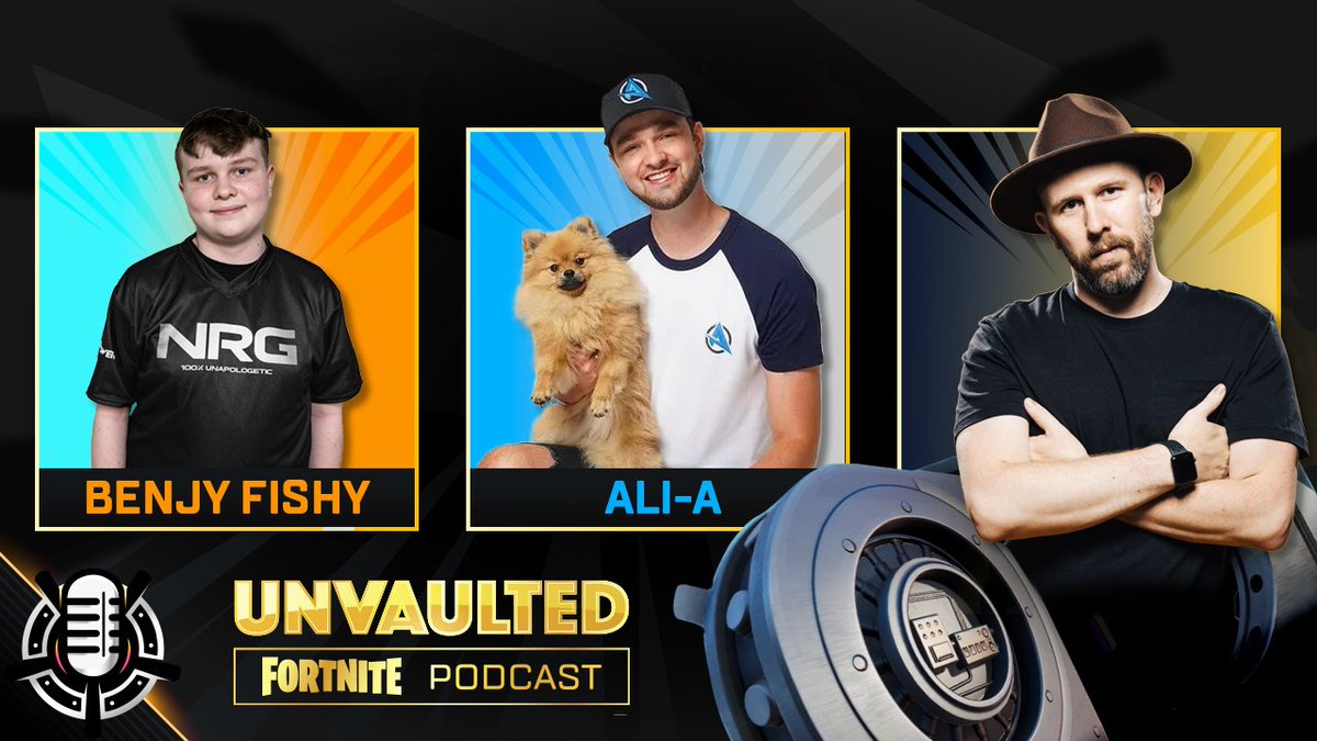 UnvaultedPod's tweet photo. BenjyFishy &amp; Ali-A give us two different perspectives on Fortnite and the Legacies they have left. When content creation meets competitive on the Second Season of Unvaulted!

Premiering Now: https://t.co/YRQ1hFyde9
Listen Now: https://t.co/ufQ8ekh47E
#EpicPartner #WeLoveFortnite https://t.co/jXo2UpXmLQ