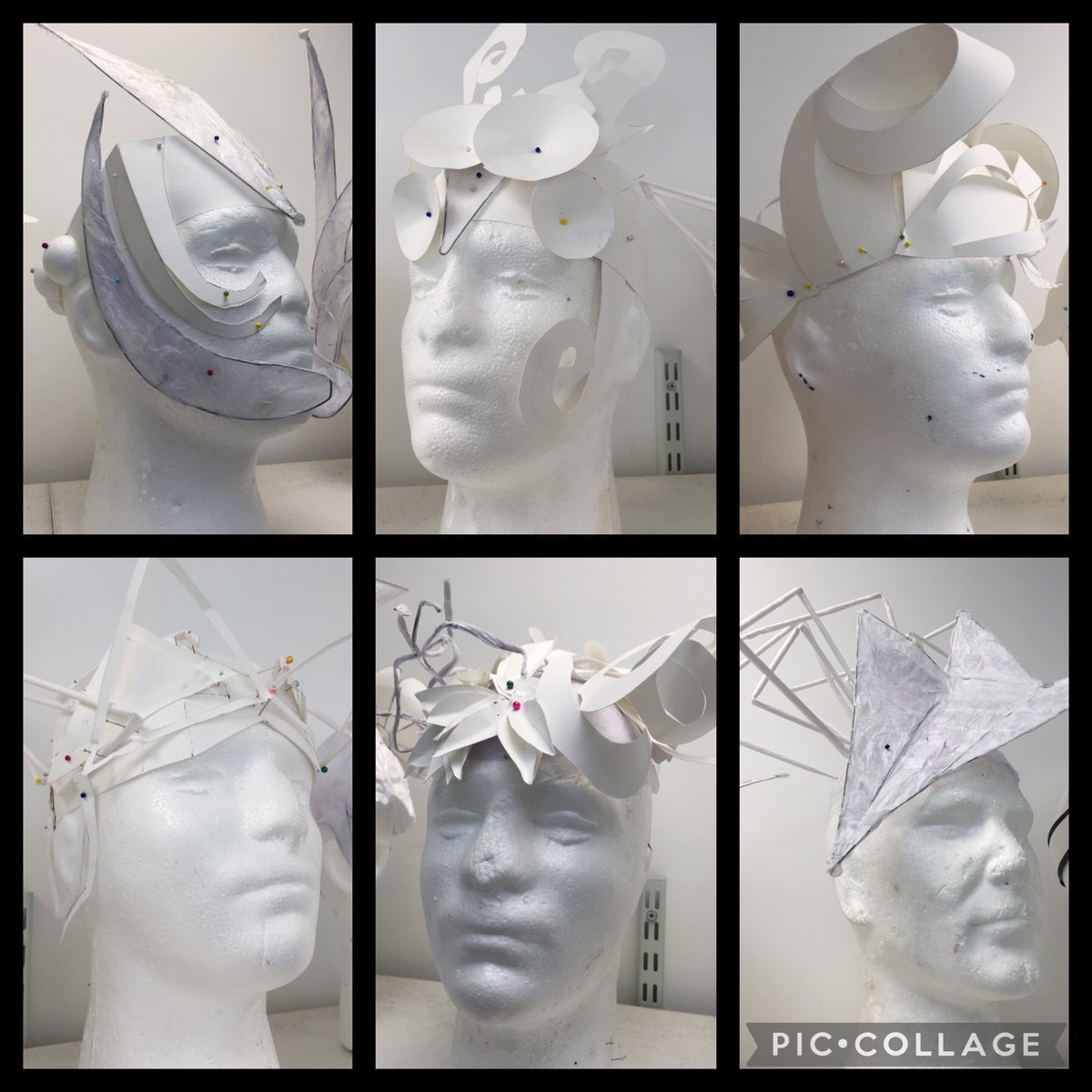 MrsWatsonArtDes's tweet photo. Our Nat5 Headpiece Designs are starting to take shape. Well done S4! #designbrief #3Ddesign #paperconstruction #wirework https://t.co/RuknQjLe3E