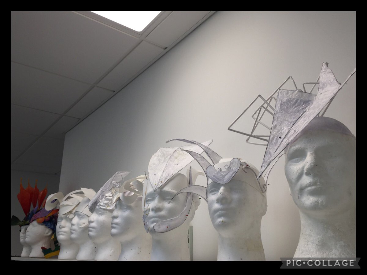 MrsWatsonArtDes's tweet photo. Our Nat5 Headpiece Designs are starting to take shape. Well done S4! #designbrief #3Ddesign #paperconstruction #wirework https://t.co/RuknQjLe3E