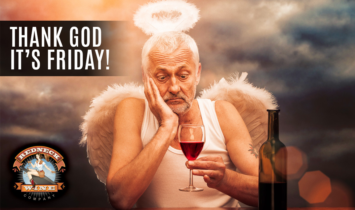 RedneckWineComp's tweet photo. After the week you've had, anyone would need to be a little bad. Hang up the halo, recline on the couch, and pour yourself a glass. You've earned it. Wine is Good. https://t.co/G2PoOveKlR