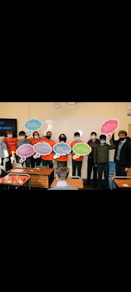 ZizoSelm's tweet photo. Our TYs at @StStpatricksss celebrated #thinklanguages day with a lot of enthusiasm and pride. They were delighted to share their heritage/home languages and cultures with their peers. Many thanks @langsconnect_ie https://t.co/TKVS0j6FOb