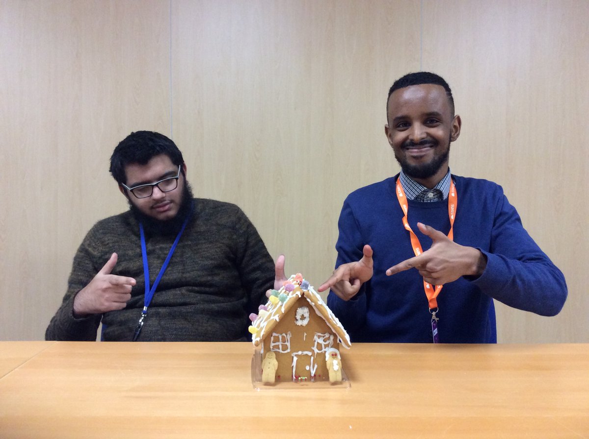 LeoLionFDN's tweet photo. The interns from @dfnsearch  had a special task for our partners @HabitatFHGB  &amp; their #GingerBreadHouseChallenge! They were testing out some of the kits for you to build your own, keep your eyes peeled for their recommendations.
#gingerbreadhouse #gingerbreadhousekit #FridayFun https://t.co/fCqMTuCJTv