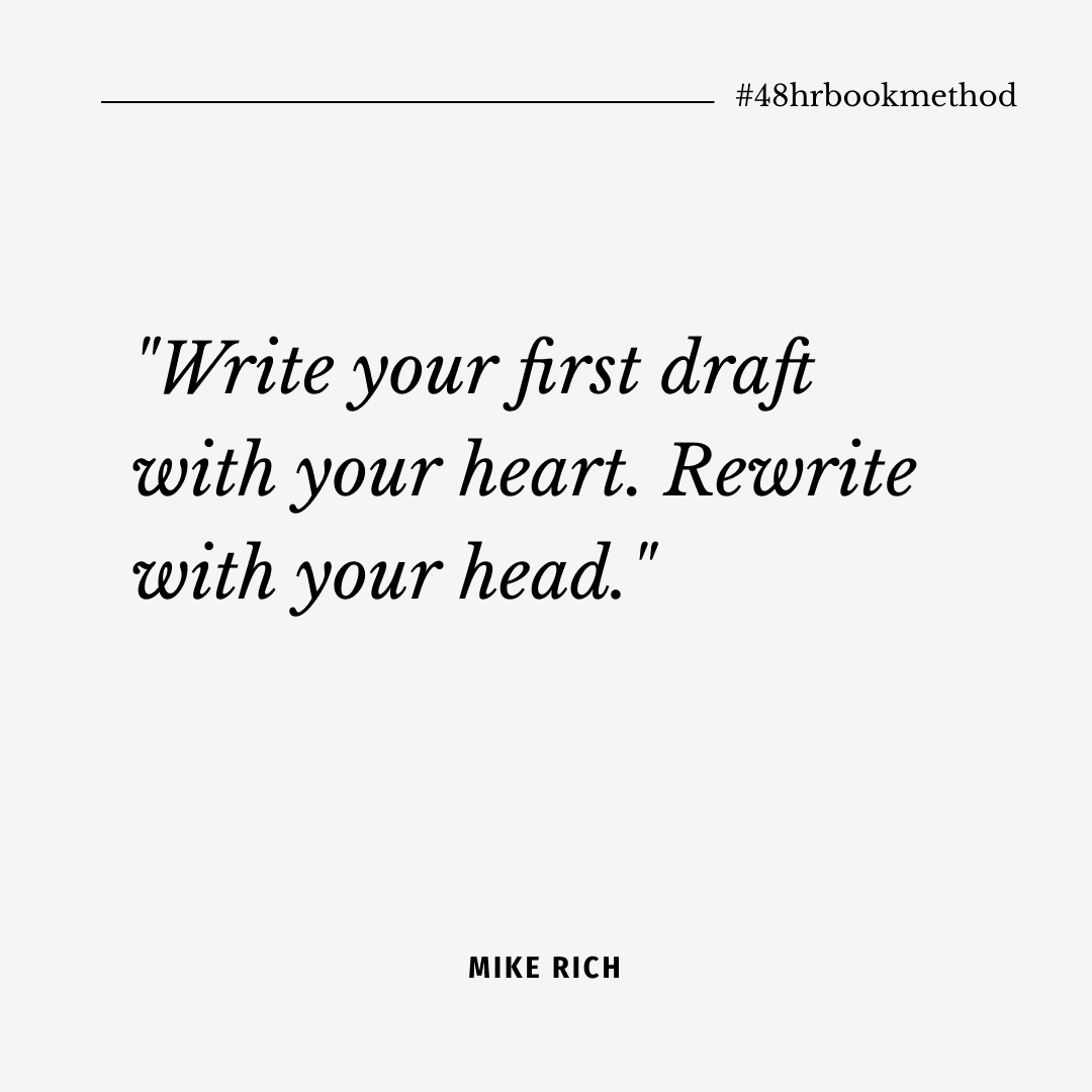 Oikosofy's tweet photo. "Write your first draft with your heart. Rewrite with your head." - Mike Rich
#48hrbookmethod
Write, collect feedback, iterate! Be Agile in your writing!
https://t.co/qHBi2fkWeN https://t.co/GdBMyWgDQy