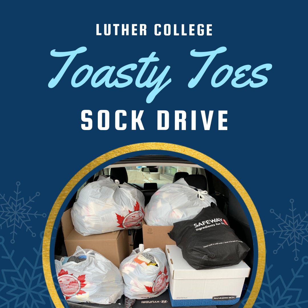 Winter brings the cold reality that thousands in SK don't have the resources to keep their feet warm, so the Chiropractors' Assoc. of SK partner with <a href="/salvationarmy/">The Salvation Army</a> on a #ToastyToesSockDrive. 

<a href="/lchsregina/">Luther College HS</a> and <a href="/Lutheredu/">Luther College</a> wanted to help by collecting 500 pairs of socks!