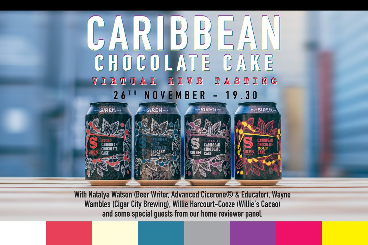 Hopefully you've had the restraint to not tuck into your Caribbean Chocolate Cake cans just yet - even better, you have and you bought spares! 

We have a great lineup of guests, and will answer all your questions, inc "Where's Barrel Aged CCC?"

7.30 - youtube.com/watch?v=YSIisL…