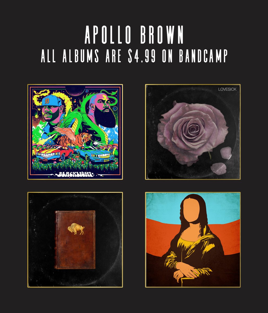 ApolloBrown's tweet photo. Bandcamp Black Friday 
All Apollo Brown Albums $4.99
https://t.co/HxkQKLV7RB https://t.co/XfD3l9qWr8