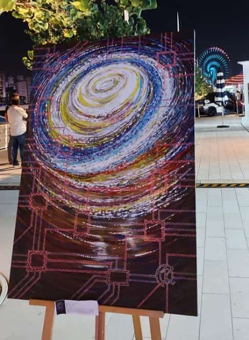 koushalchoudhry's tweet image. This wonderful painting 
Sufi truth - the spiritual whirl",
88x129 x 2.5 cms

Dubai Harbour , Dubai.
Available at Gallery ART SMILEY,

Contact details are Aruna Allam, +971561793103
(0561793103)

#nofilterdubai2021 #dubaiharbour #koushalart