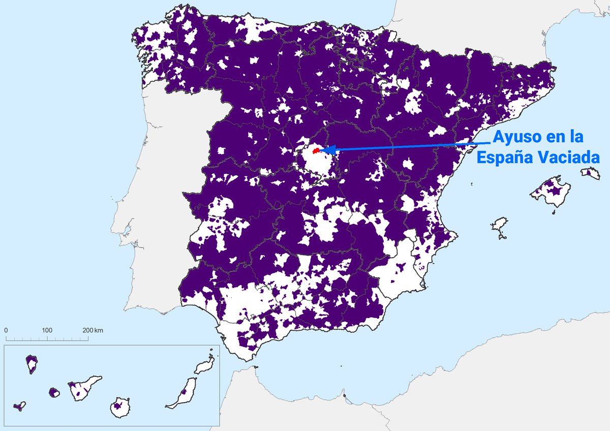imolina's tweet photo. 6.827 municipios con menos de 5.000 habitantes, 3.961 con una densidad menor de 12,5 hab/km².
Y Ayuso va a soltar sus mentiras sobre la España Vaciada a Colmenar Viejo, casi 52.000 habitantes, y que ha crecido un 14% en la última década.
El PP se ríe de la España interior https://t.co/kT45Xz1q5e