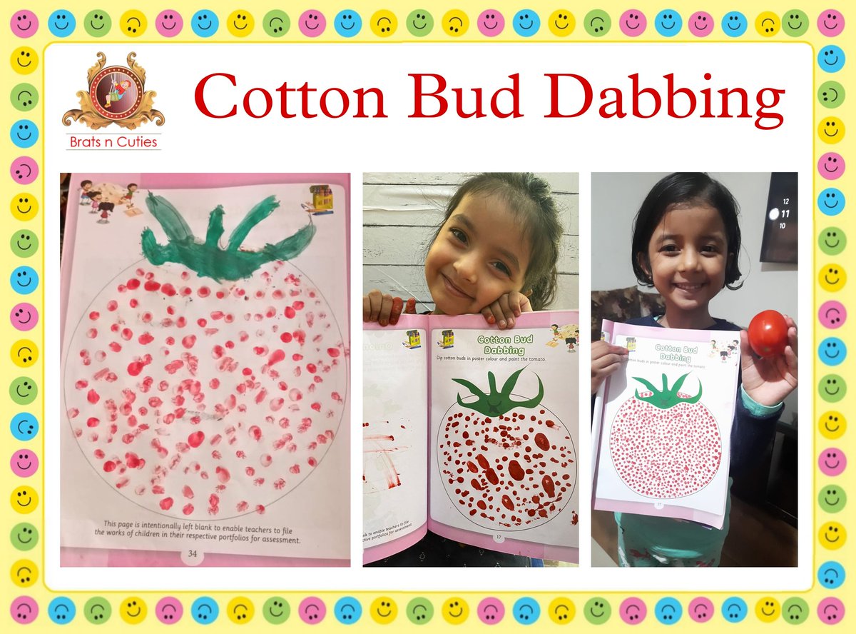 brats_n's tweet photo. Lil' #BnCians are doing #cottonbud_dabbing fun.
All children are artists and art brings out the inner artist within them, trusting their ideas to explore what is possible!
So, let's explore our lil' BnCians inner artist with fun filled activities. #Art_n_Craft #Learning_With_Fun https://t.co/Z1JIFGYnxs